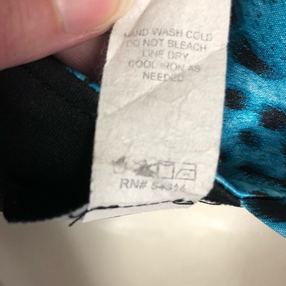 Euc B Darlin blk/blu cheetah print dress sz 3/4 - Picture 7 of 7